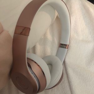 Rose gold beats headphones